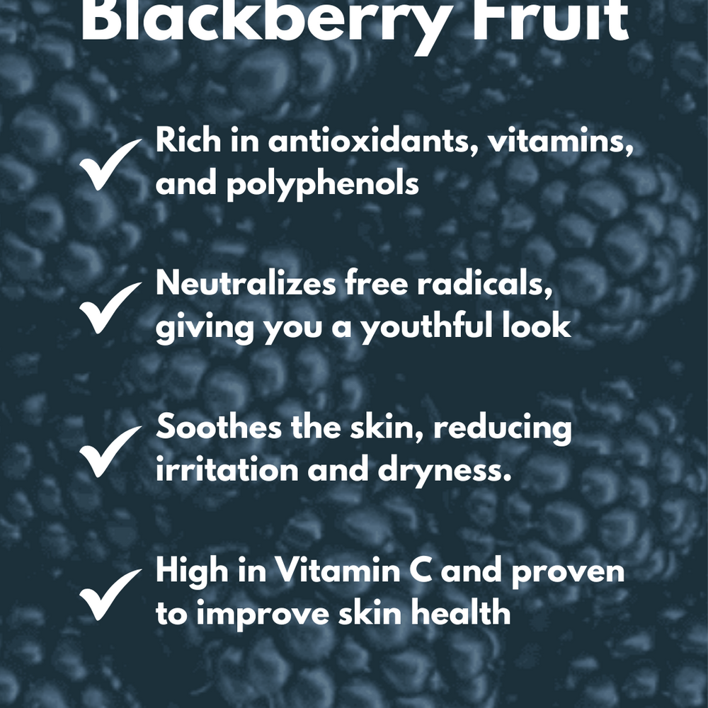 blackberry fruit extract face cleanser
